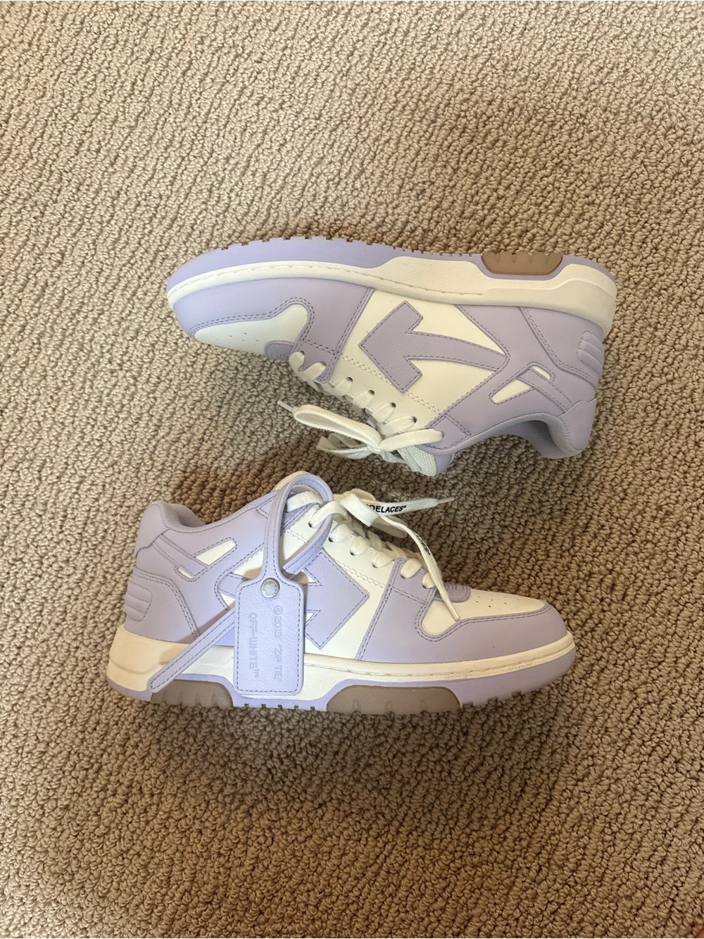Lilac and White Off White Sneaker